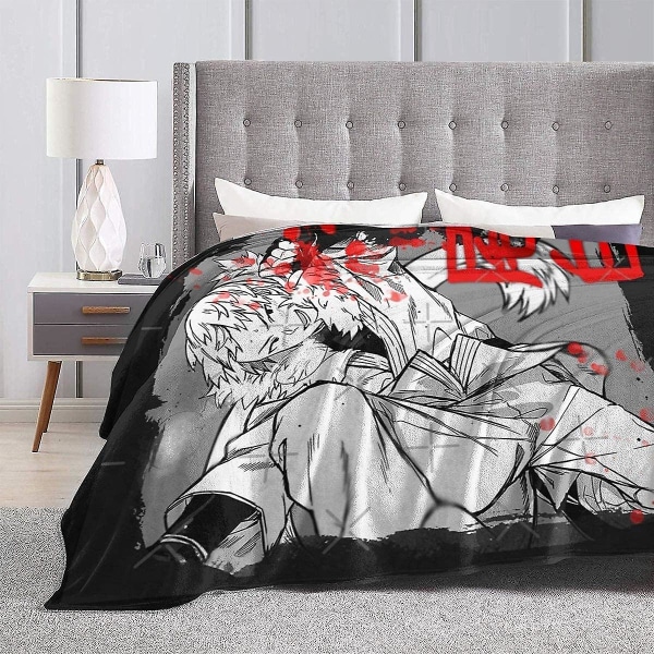 Supermjuk lättviktstäcke Tomura Shigaraki Sommartäcke för bäddsoffa Soffa -mashirao Ojiro-x33 50x40in 125x100cm