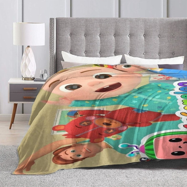 Co-co-melon N-ursery R-hymes Tjocka slängfiltar för vuxna barn,fleecefilt Supermjukt överkast Sherpafilt för säng och soffa Välmatchad säng 80x60in 200x150cm