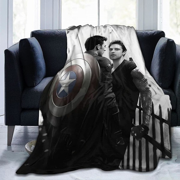 Sebastian Stan & Bucky Barnes Fleecefilt Sängfilt Lätt Super Mjuk Mysig Lyx Sängfilt Microfiber -t308 80x60in 200x150cm