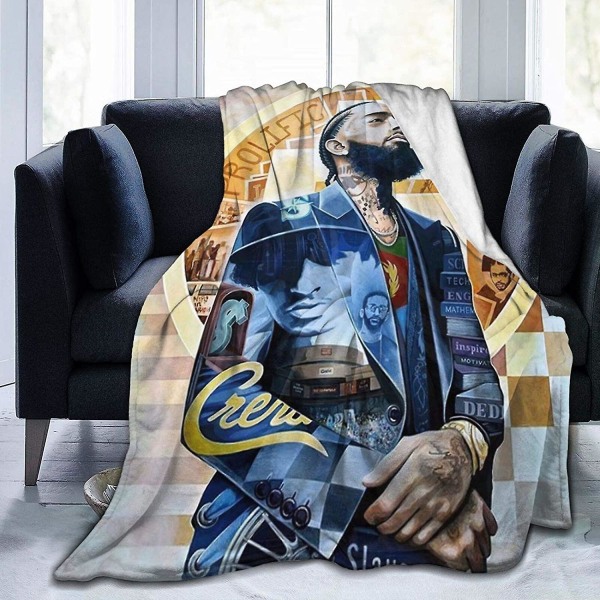 Nipsey-hussle Filt Ultramjukt Mysigt Micro Fleece Filt Luftkonditionering Filt Resefilt Super Soft Filt.-f419 80x60in 200x150cm