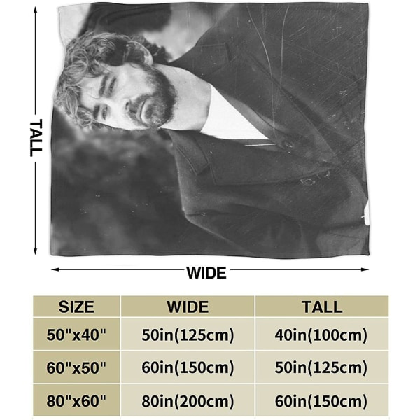 Lee Pace Filt Ultramjuk flanellfilt Thranduil 3d Print Fluffig plyschfilt Sängkläder Inredning Sängfilt För Vardagsrum Sovrum Inredning 80x60in 200x150cm