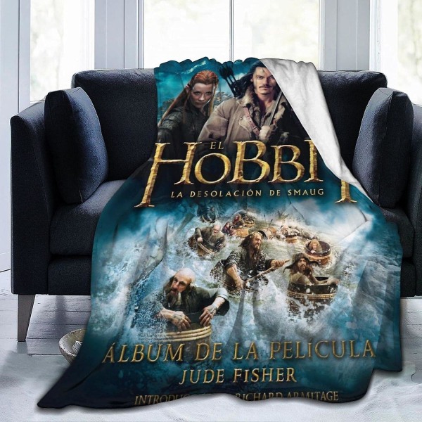 Hobbit flanell fleece filtar 3d printed för barn tonåringar vuxen supermjuk fluffig varm sherpa filt för semester bäddsoffa soffa Välmatchad säng 50x40in 125x100cm