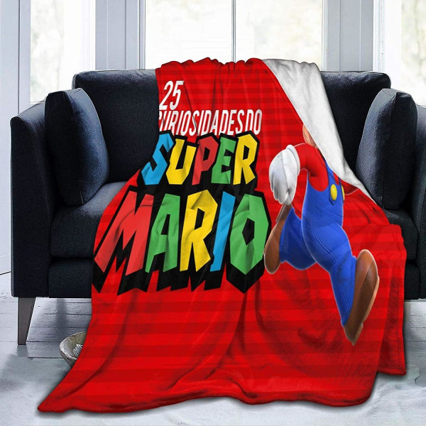 Vintage Super Mario filt Andas mysigt sängfilt Flera storlekar för vuxna barn Tonåringar Välmatchade sovrumstillbehör-j103 60x50in 150x125cm