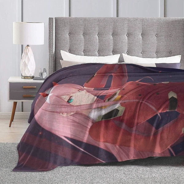 Anime Darling In The Franxx Warm Fleece Täcke Till Bäddsoffa Soffa -w479 60x50in 150x125cm