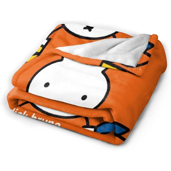 Miffy Fleece Bärbar huvafilt Mjuka mysiga filtar Luvtröja Kasta omlott Kappa Kap för soffa Soffa tupplur Resor för vuxna Välmatchad tillgång till sovrummet 60x50in 150x125cm