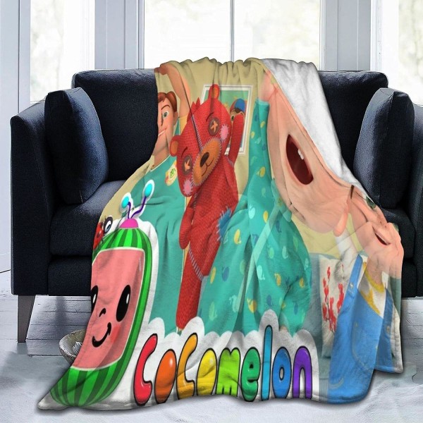 Co-co-melon N-ursery R-hymes Tjocka slängfiltar för vuxna barn,fleecefilt Supermjukt överkast Sherpafilt för säng och soffa Välmatchad säng 60x50in 150x125cm