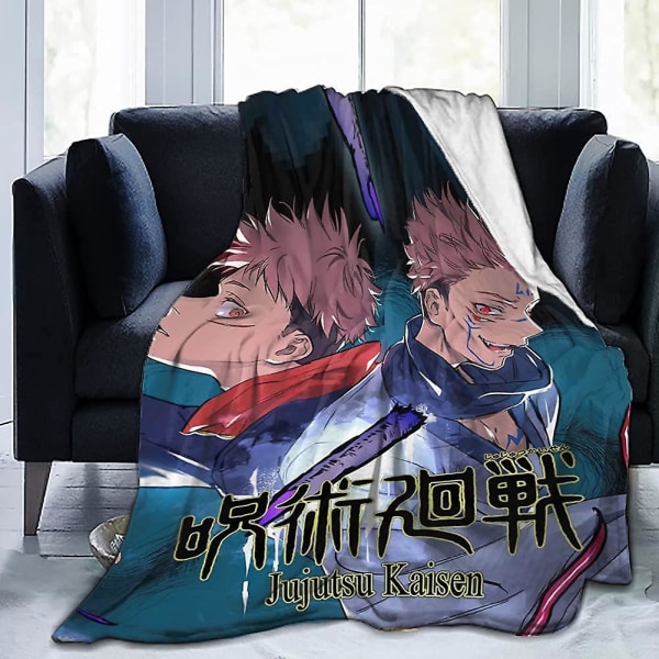 Jujutsu Kaisen filt för anime fans Ryomen Sukuna filt kastar mjuk sängfilt för säng -u251 80x60in 200x150cm