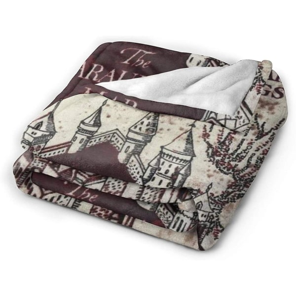 The Marauders Map Throw Filtar Ultramjuk Micro Fleece Filt Lyx Soffa Filt Kontorsfilt Vuxen Ungdom Barn Sängkläder -s393 60x50in 150x125cm