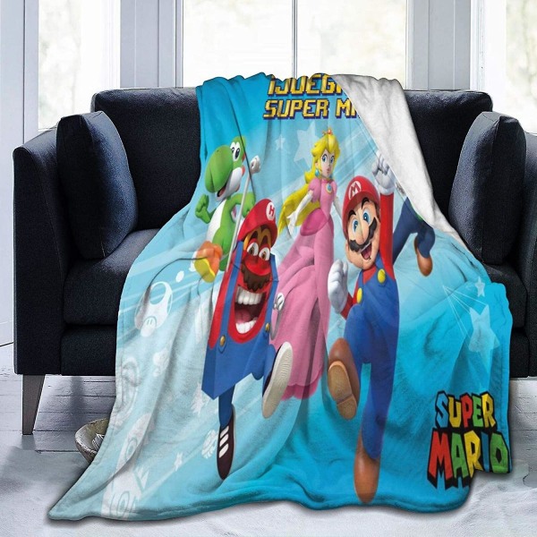 Super Mario-slängfilt,plysch flanellduk för soffa och säng,supermjuk vändbar tv-filt -w262 80x60in 200x150cm