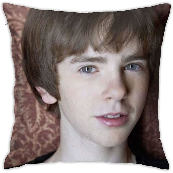 Freddie Highmore Kuddfodral Polyester Mjuk Dekorativt Fyrkantigt Case Lyxiga örngott Till Vardagsrum Soffa Sovrum Bil