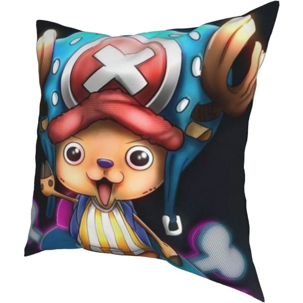 Bekväm och hållbar One Piece Tony Chopper Four Seasons Cover Hemdekorativt Vardagsrum Sovrumssoffa Örngott Storlek 18" X18