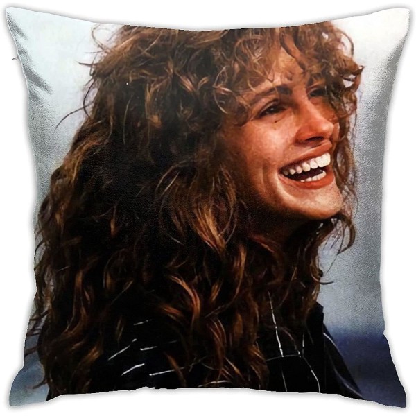 Julia Roberts Kuddfodral Kuddfodral Mjukt cover Dekorativ kuddsoffa Bil fyrkantigt örngott för hemsäng dekor(18x18in)