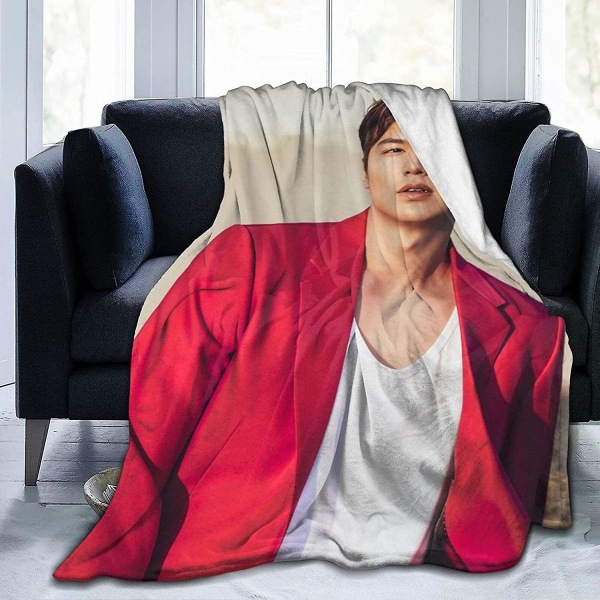 Lee Min-ho Mjuk och behaglig varm fleecefilt för soffa,kontorssäng Billägersoffa Mysig Fluffig Plysch Slängfiltar Strandfilt-e255 80x60in 200x150cm