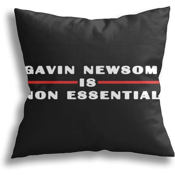 Kuddfodral Dekorativ heminredningskudde Gavin Newsom är en icke-essentiell dekorkudde för familj och vänner 18"x18"