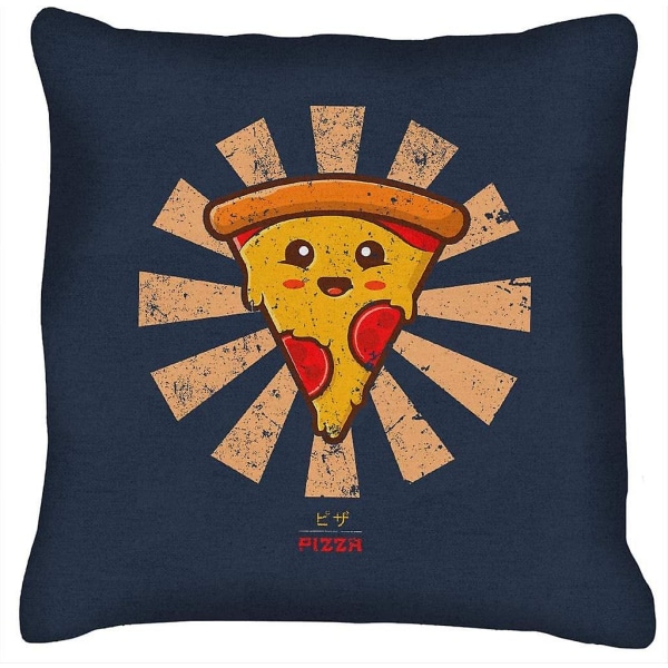 Happy Pizza Retro japansk kudde 18"x18"
