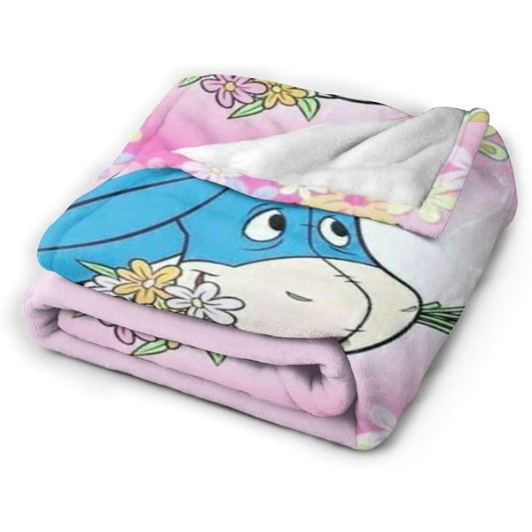 Eeyore filt Varm och bekväm flanell Ultramjuk mikrofleecefilt för sängkläder, soffa, soffa, säng, andas 3d-utskriftsfilt Flanell Throw Bl 50x40in 125x100cm