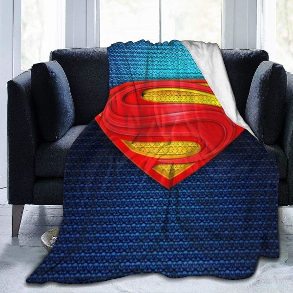 Superman Superhero Slängfilt Sängöverkast, Mikrofiber Ultramjukt Mikrofiber Varm Sherpa Fleece Fuzzy Sängfiltar Till Bäddsoffa Sovrum S 80x60in 200x150cm
