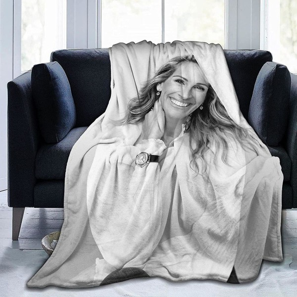 Julia Roberts filt Ultramjuk flanellfilt 3d- print Fluffig plyschfilt Sängdekoration Sängfilt till vardagsrummet Sovrumsdekoration 50x40in 125x100cm