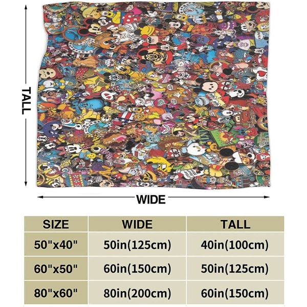 Di-sn-ey Characters Fleece Täcke, Lätt Fuzzy Varm Super Mjuk Plysch Filt För Säng, Soffa Och Soffa -w384 80x60in 200x150cm