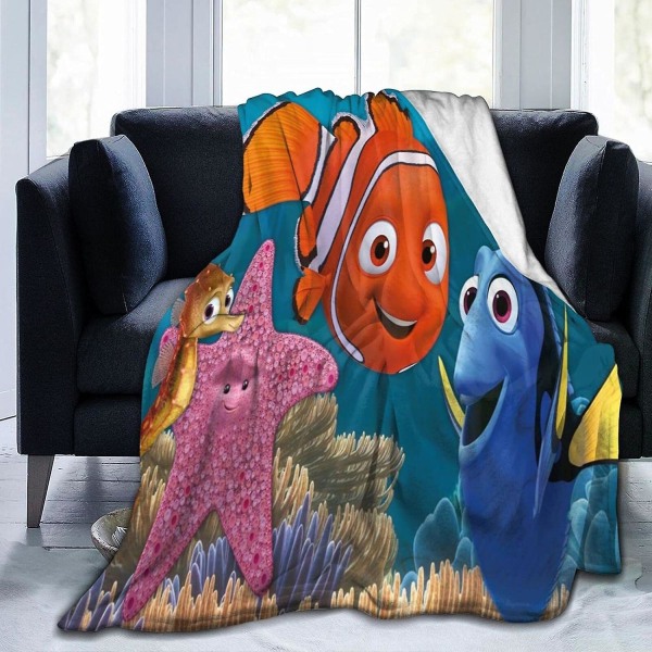 Disney Finding Nemo Tjocka slängfiltar för vuxna barn,fleecefilt Supermjukt överkast Sherpafilt för säng och soffa Välmatchat sovrumstillbehör 60x50in 150x125cm