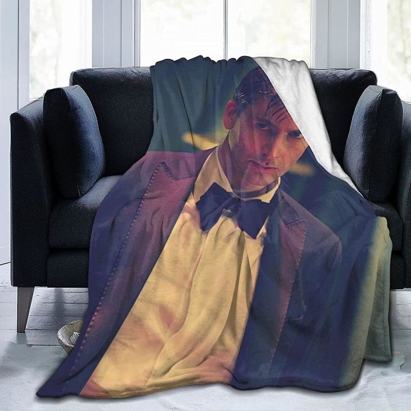 David Tennant Filt Ultramjuk flanellfilt 3d- print Fluffig plyschfilt Sängdekoration Sängfilt till vardagsrummet Sovrumsdekoration (3 storlekar) 80x60in 200x150cm