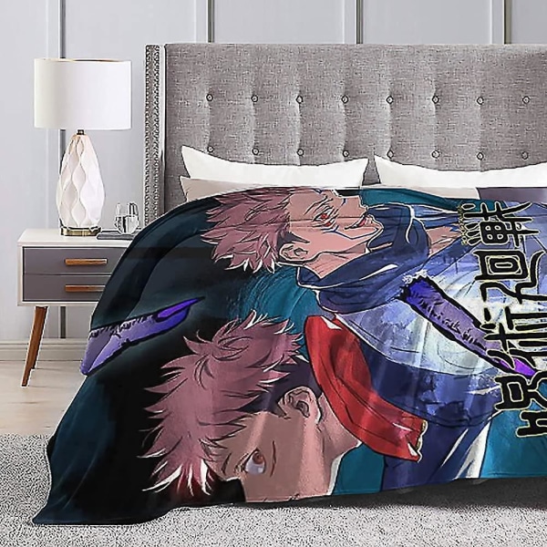 Jujutsu Kaisen filt för anime fans Ryomen Sukuna filt kastar mjuk sängfilt för säng -u251 60x50in 150x125cm