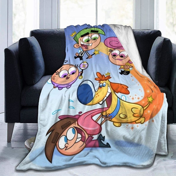 The Fairly Oddparents Novelty Blanket Fleece Throw Blanket For Youth -w495 50x40in 125x100cm