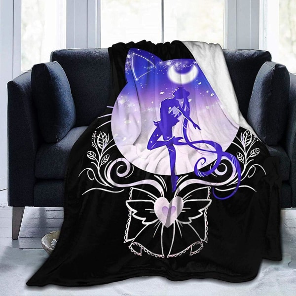 Customgogo Japansk Anime Sailor-moon Fleecefilt Mjuk Micro Throws Filt 50x40in 125x100cm