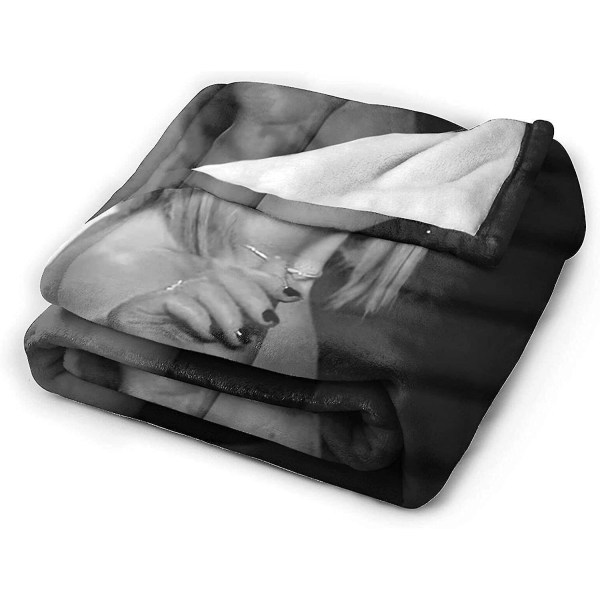 Jennifer Lawrence filt Ultramjuk flanellfilt 3d- print Fluffig plyschfilt Sängdekoration Sängfilt för vardagsrumsrum Sovrumsdekoration (3si 80x60in 200x150cm