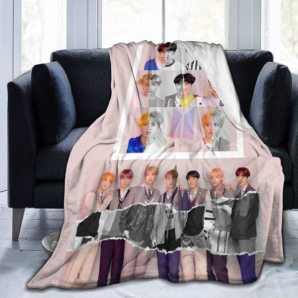 Bts Love Yourself Tear Ultra Mjuk Lättvikt Varm flanell kastar filtar Soffa Soffa Fuzzy Filt För Resande Camping Hem-l197 50x40in 125x100cm