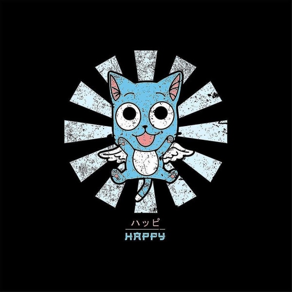 Happy Fairy Tail Retro japansk kudde 18"x18"