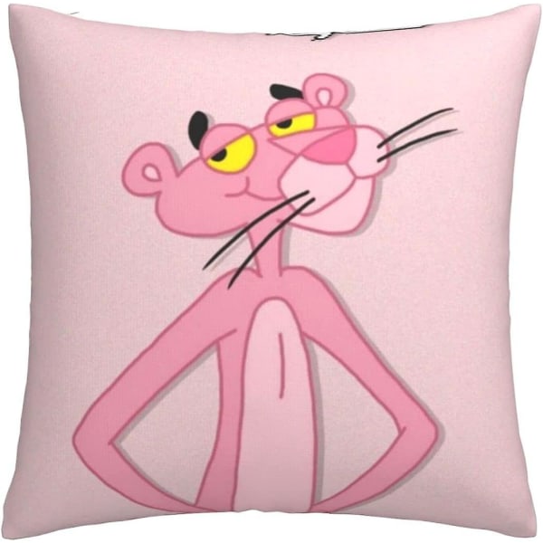 Pink Panther Mjuka kuddfodral 45 X 45 Cm Fyrkantiga kuddfodral Bekväma dekorativa kuddfodral Lyxigt cover för soffa sovrum med inv.