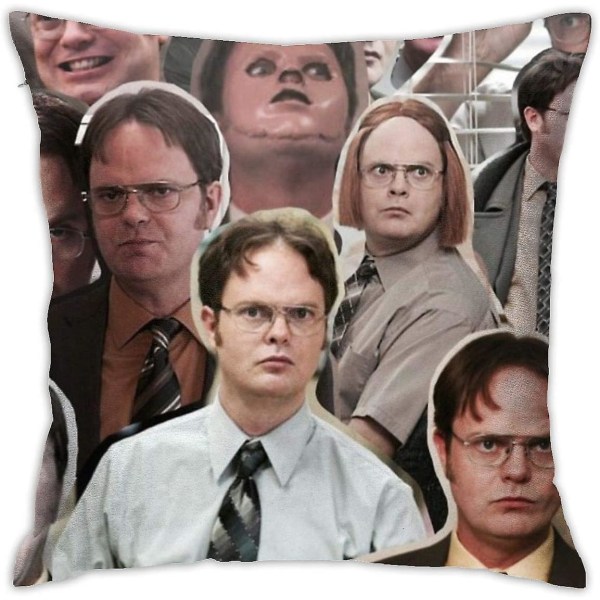 Dwight Schrute - Office Cushion Throw Cover Dekor Case för soffa Sovrum 18"x18"-5