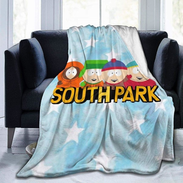South Park Flanell Fleece Täcke Lätt Mysig Plysch Microfiber Överkast Nyhet Sängkläder Soffa Mjuk Luftkonditionering Quilt M -n466 50x40in 125x100cm