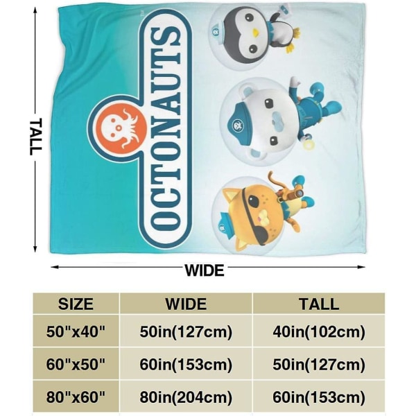 The Octonauts 4 Novelty Filt Fleece Täcke för kvinnor -w463 50x40in 125x100cm