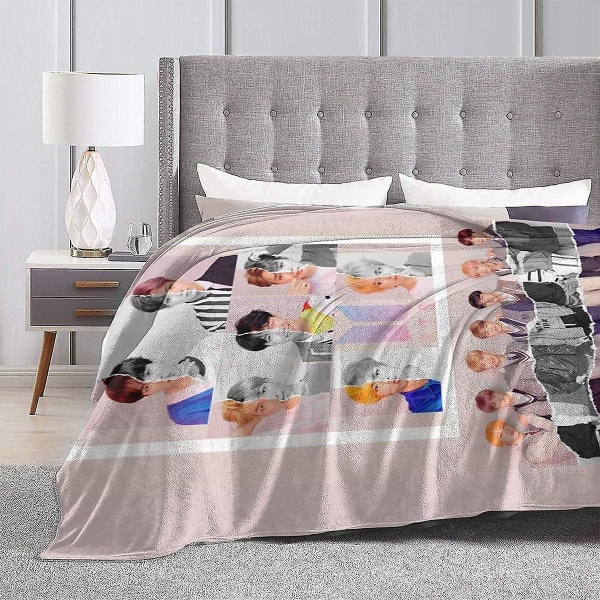 Bts Love Yourself Tear Ultra Mjuk Lättvikt Varm flanell kastar filtar Soffa Soffa Fuzzy Filt För Resande Camping Hem-l197 50x40in 125x100cm