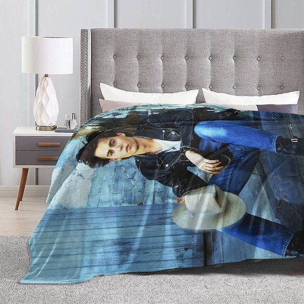 Johnny Depp Fleecefilt Sängfilt Lätt Super Mjuk Mysig Lyx Sängfilt Microfiber -t181 50x40in 125x100cm