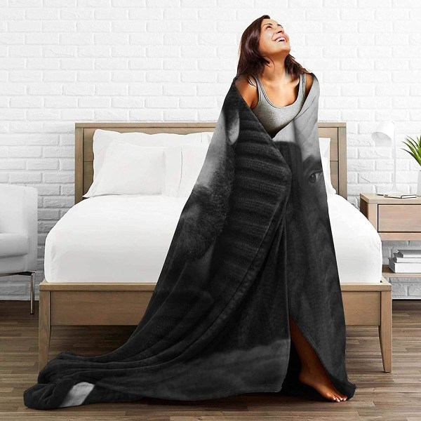 Adrien Brody filt Ultramjuk flanellfilt 3d- print Fluffig plyschfilt Sängdekoration Sängfilt för vardagsrumsrum Sovrumsdekoration (3 storlekar)- 80x60in 200x150cm