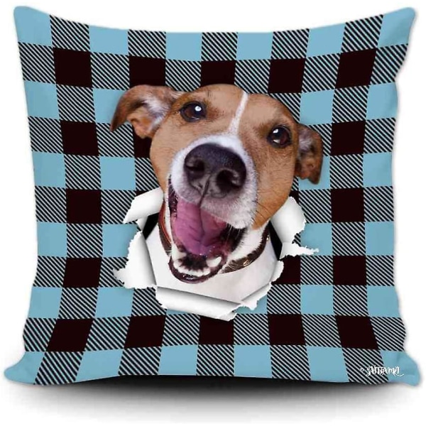Jack Russell Terrier Heminredning Case Rolig case för soffa Soffa 18 X 18 tum, dubbelsidig utskrift
