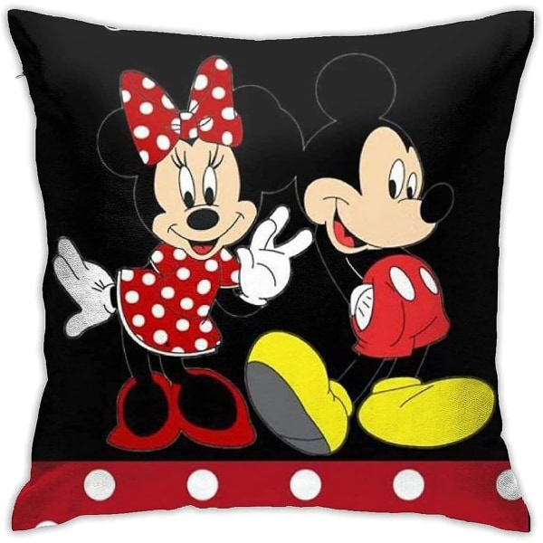 Gul Kalle Anka Kuddfodral Kudd Shams Dekor Örngott Till Sängsoffa Soffa-mickey Love Minnie 18"x18"