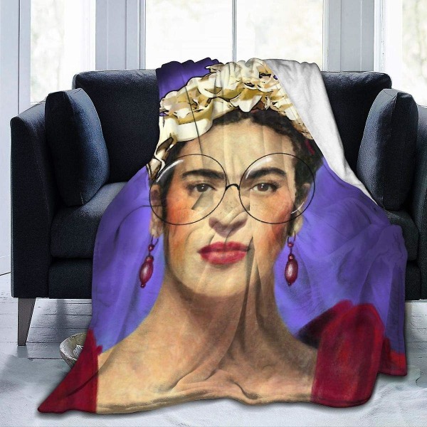 Vintage Frida?kahlo Ultramjuk mikrofleecefilt för säng Billägersoffa Höstplysch täcke för vuxna eller barn Flera storlekar Välmatchad Be 80x60in 200x150cm