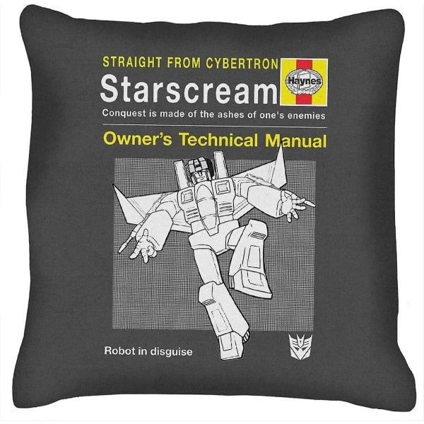 Starscream Haynes Manual Transformers Cushion 18"x18"