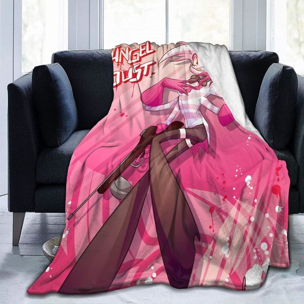 Angel Dust Hazbin Hotel Soft Mysig Lyx Flanell Anime Manga Collection Filt Luftkonditionering Filtar Till Sängsoffa Couch-e114 50x40in 125x100cm