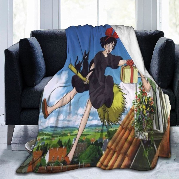 Kiki's Delivery Service Fleecefilt - Home Flanell Fleece Mjuk Varm Plysch Täcke För Säng/soffa/soffa/kontor/camping Välmatchat sovrumstillbehör 50x40in 125x100cm