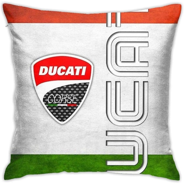 Ducati Italy Flag Kudde Cover Dekor Case för soffa sovrum 18"x18"