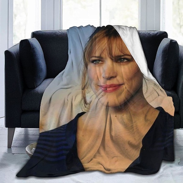 Rachel Mcadams filt Ultramjuk flanellfilt 3d- print Fluffig plyschfilt Sängdekoration Sängfilt till vardagsrummet Sovrumsdekoration 80x60in 200x150cm