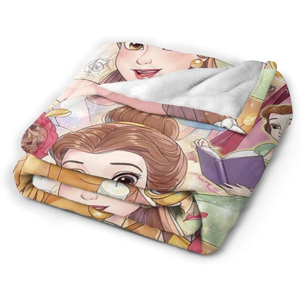 Disney Princess filt Mjuk slängfilt för vintern Stickad varm slängfilt för soffa och soffa Komfortsäng filtar till vardagsrumsdekoration Be 50x40in 125x100cm