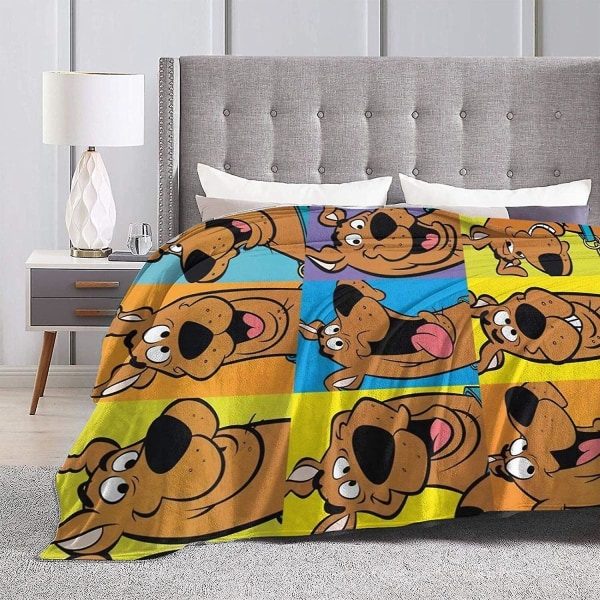 Flanellfilt Scooby-doo Populär Anime Multifunktion Super Mjuk Lyx Filt Säng Sängfiltar Plysch Säng Anti-rynk Säng Säng Säng till bäddsoffa 80x60in 200x150cm