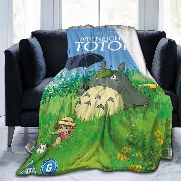 Vintage Totoro Fleecefilt Heminredning Varmtäcke för bäddsoffa, flera storlekar för vuxna barn Tonåringar Välmatchade sovrumstillbehör-i 60x50in 150x125cm