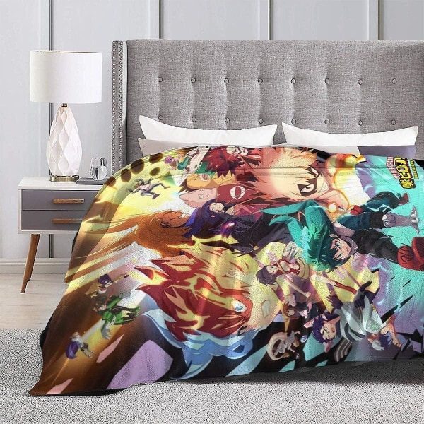 Boku No Hero Academia Printed Mjuk Mikrofleecefilt Mjuk Varm 80x60in 200x150cm